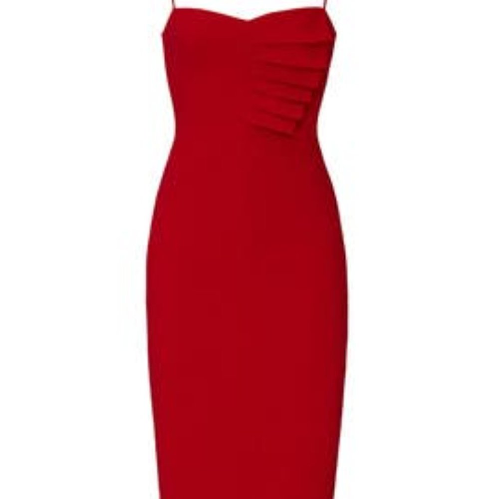 Black Halo Akeno Sheath Dress in Red